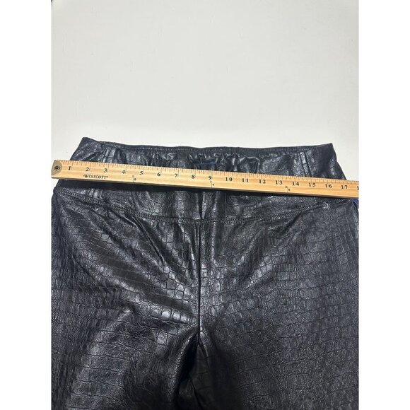 Scoop Faux Leather Embossed Croc Leggings Size XL 16-18 NWT - Picture 5 of 7